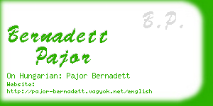 bernadett pajor business card